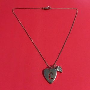 Silver Necklace for a Lovely L with Charm